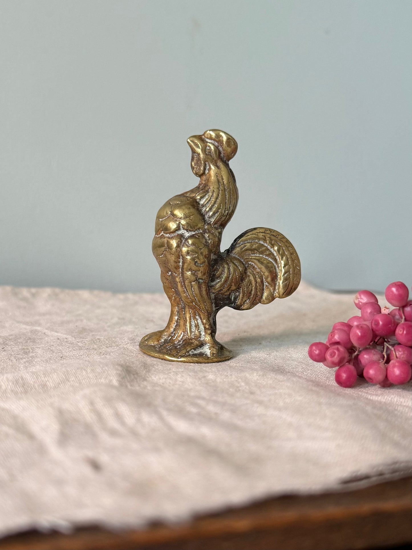 Vintage Brass Rooster