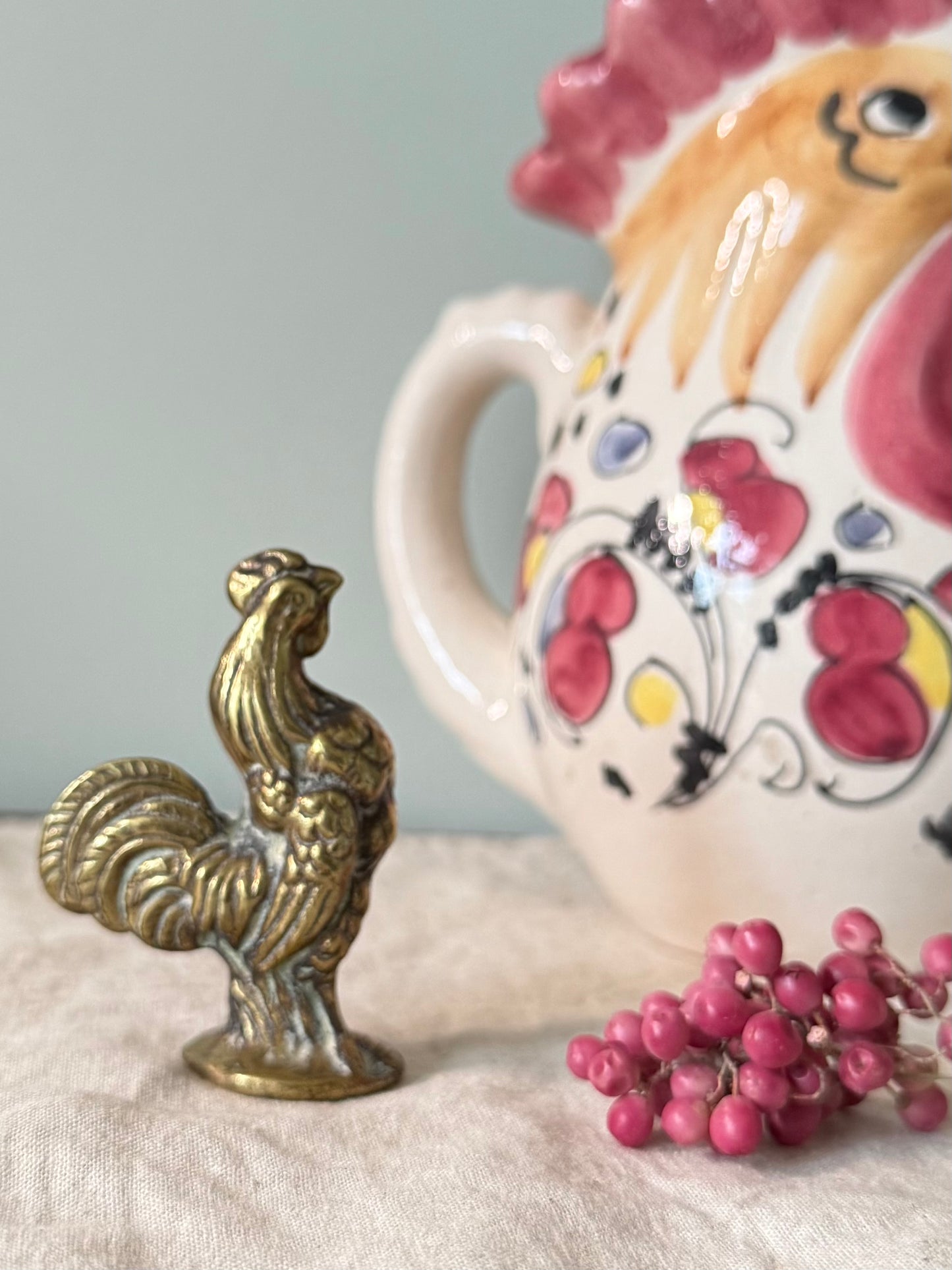 Vintage Brass Rooster