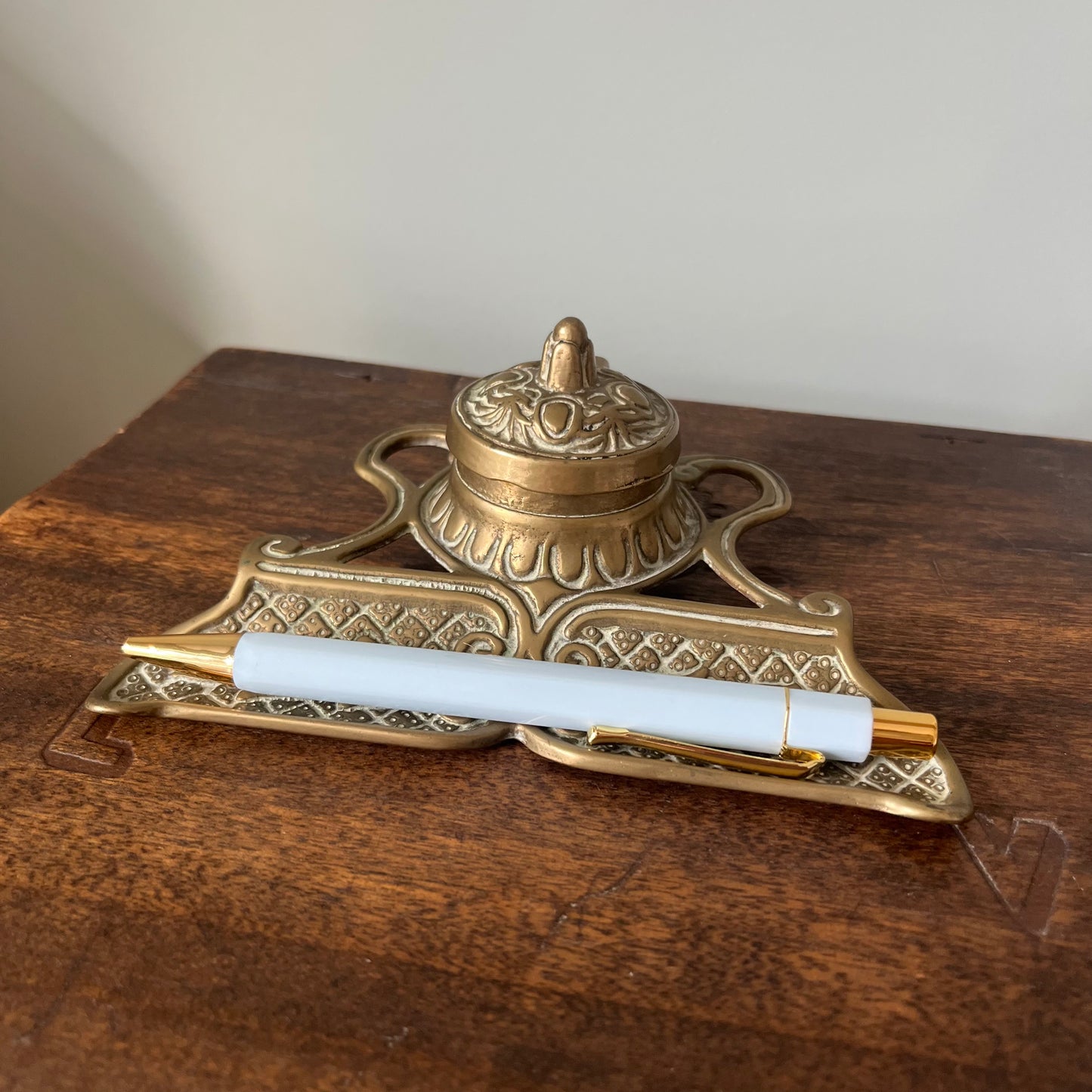 Brass Inkwell