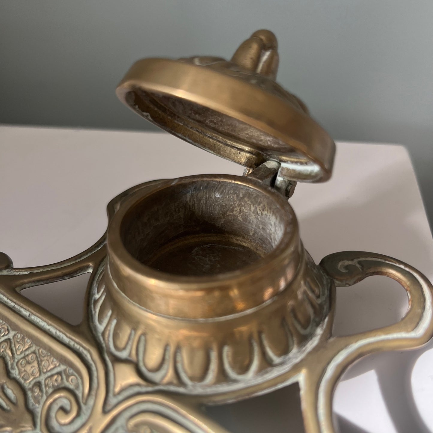 Brass Inkwell