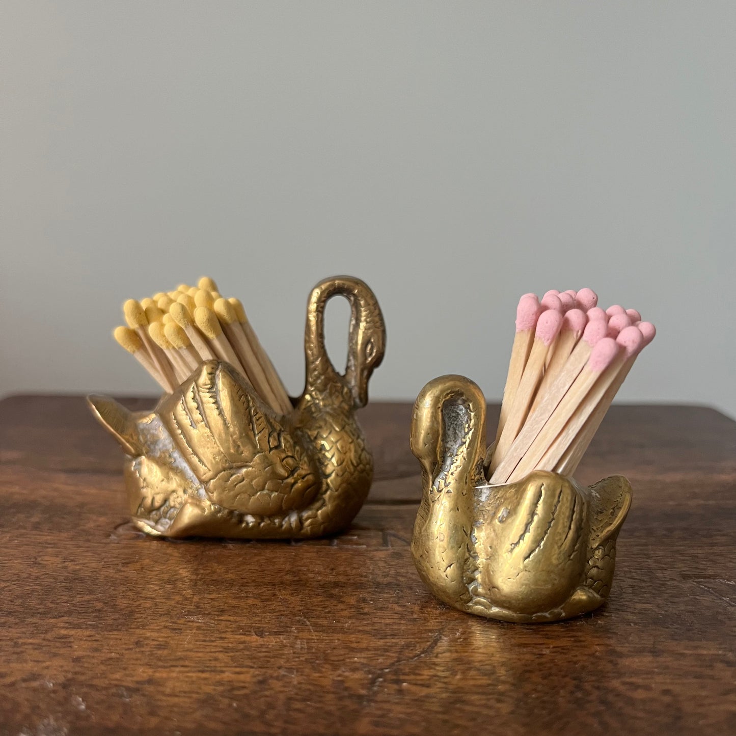 Brass Swan Match Holder – 2 sizes