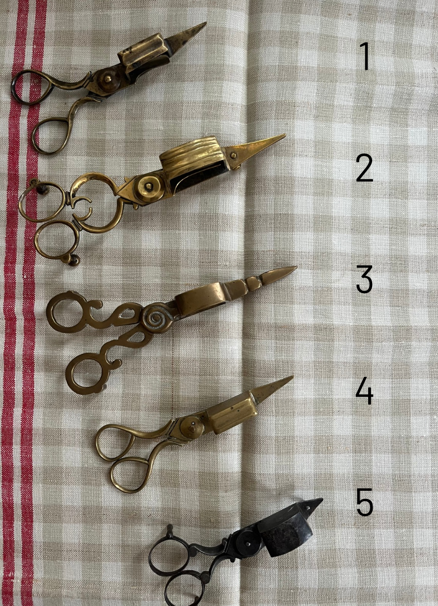 Brass Candle Snuffer Scissors – 5 different designs