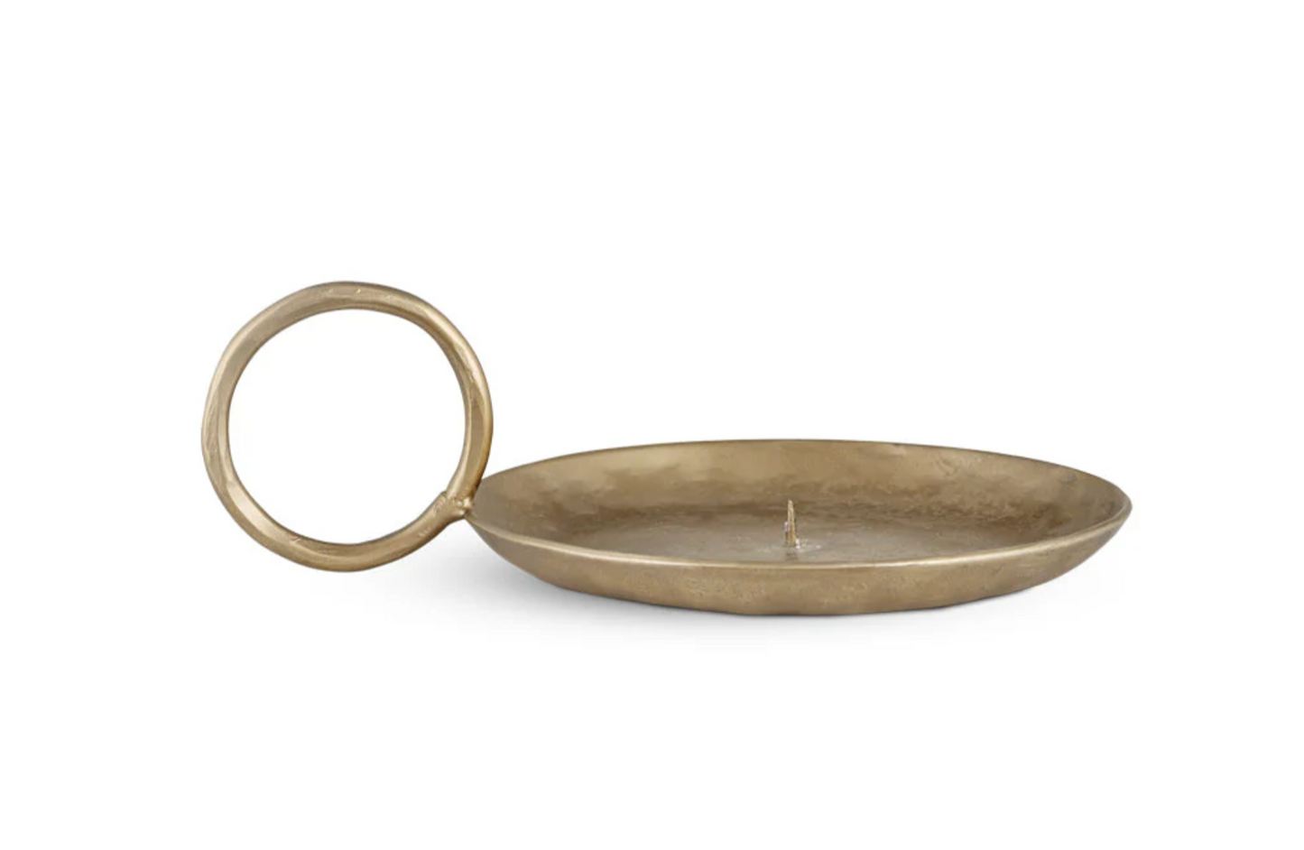 Brass Candle Holder with a Modern Twist – 15 x 8 cm